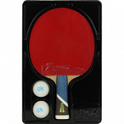 Ракетка н/т DOUBLE FISH 5A+C, ITTF Approved, 2 мяча  